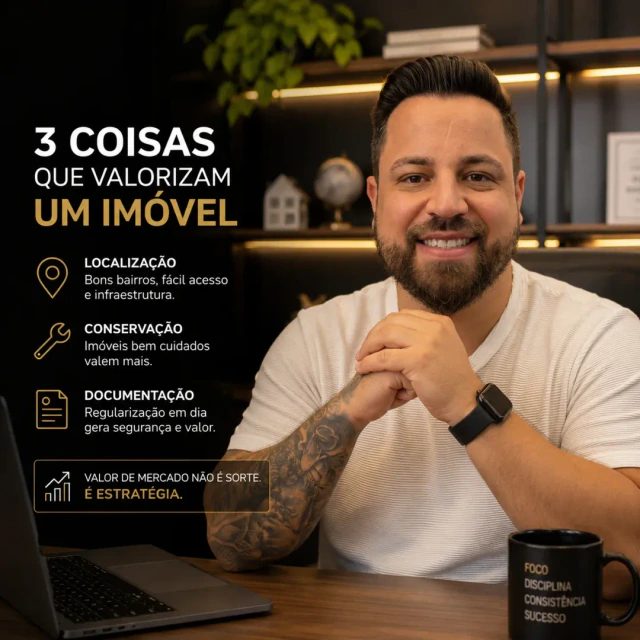 Michael Lemes em publicação sobre os fatores que valorizam um imóvel